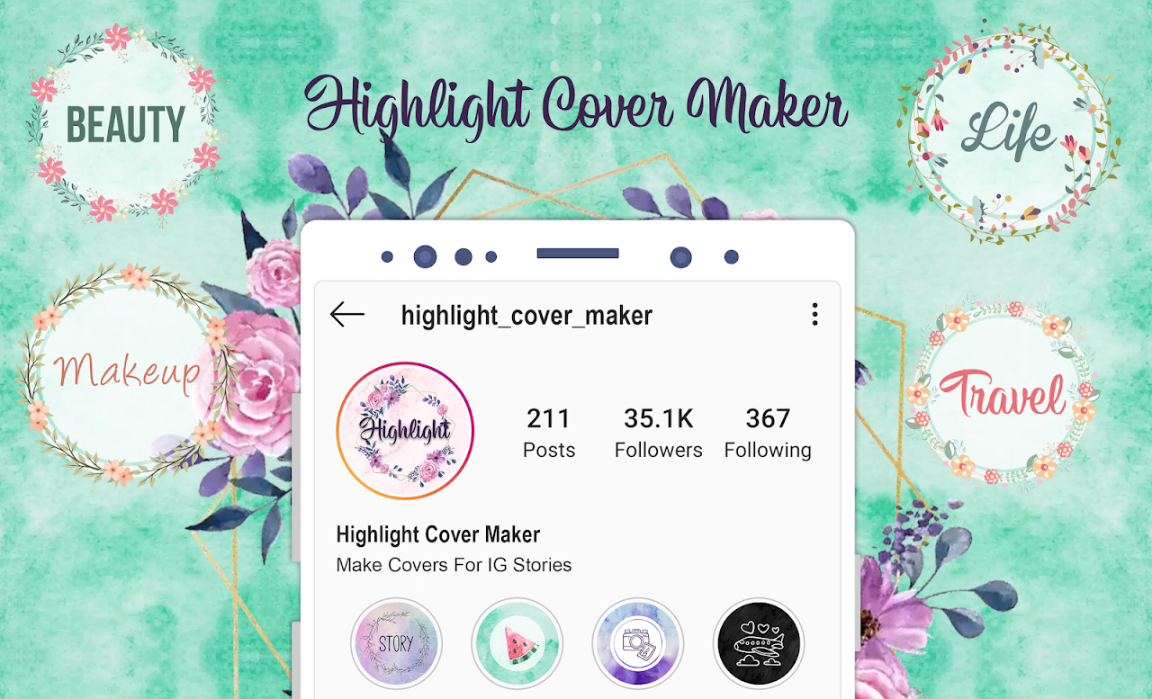 تحميل Story & Highlight Cover Maker مجانا للاندرويد اخر اصدار