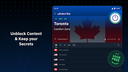 تحميل Windscribe VPN للاندرويد مجانا 2024